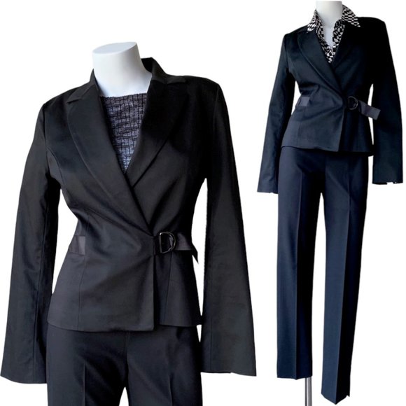 _ Marciano GUESS COLLECTION cinch waist w/self belt black blazer - Size M